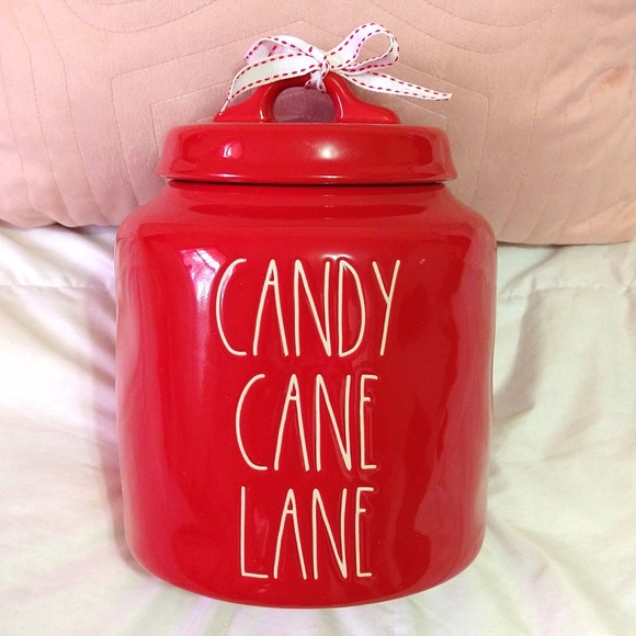 Rae Dunn | Holiday | Rae Dunn Candy Cane Lane Canister | Poshmark